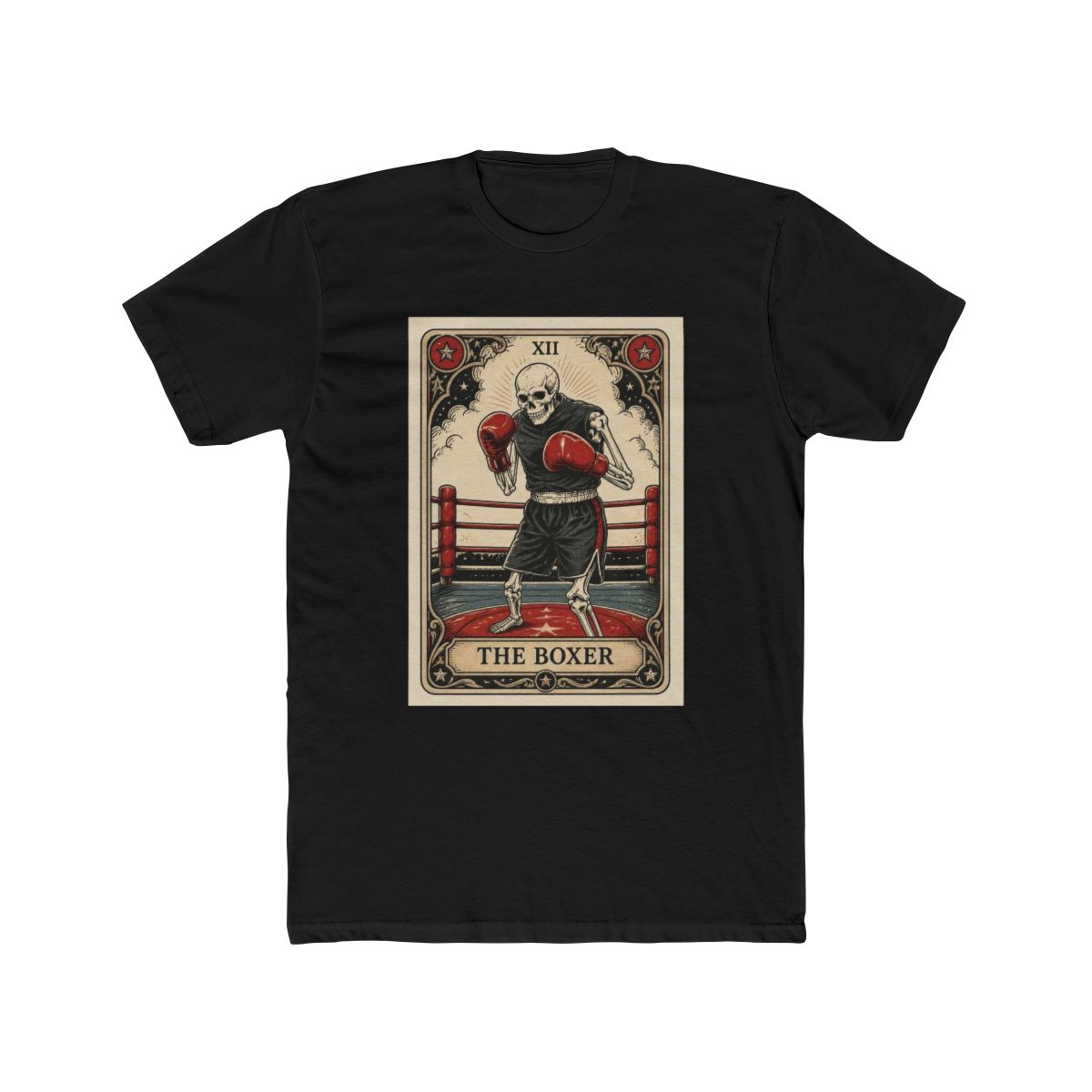 The Boxer Vintage Boxing Tarot Card Graphic Tee T Shirt - alternate angle 3, merchandise
