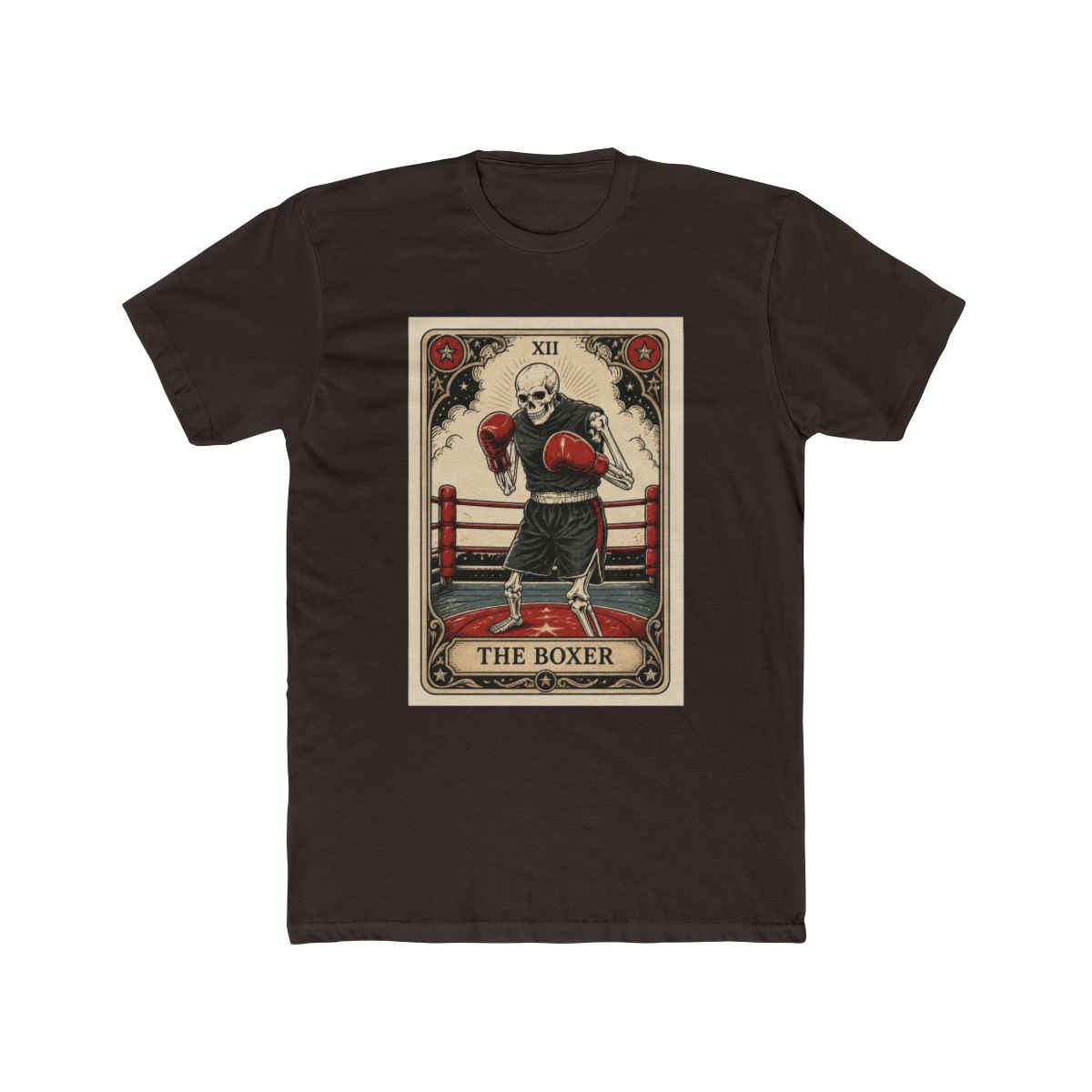 The Boxer Vintage Boxing Tarot Card Graphic Tee T Shirt - alternate angle 2, merchandise