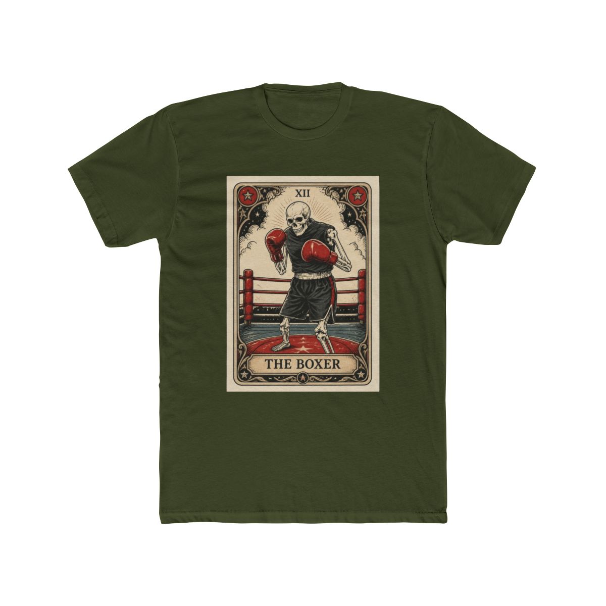 The Boxer Vintage Boxing Tarot Card Graphic Tee T Shirt - alternate angle 5, merchandise