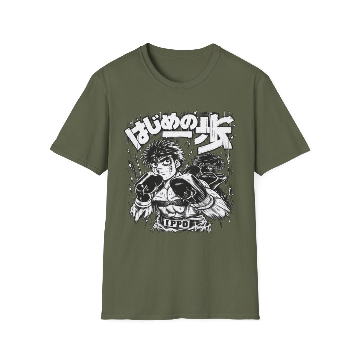 Ippo Boxing Manga Graphic T-Shirt | The Boxer Anime - alternate angle 3, merchandise